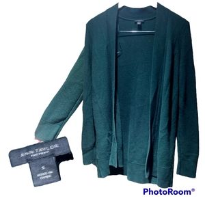Ann Taylor Cardigan Emerald Green